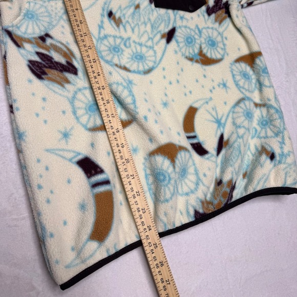 Patagonia Synchilla Snap T Fleece Size Small Harvest Moon Owl Outdoor Hike - Picture 6 of 7